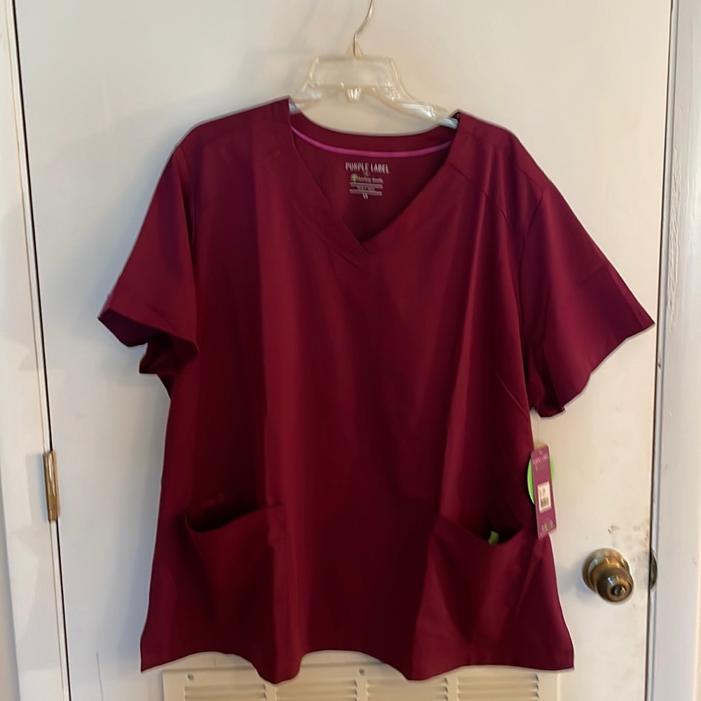 Scrub top - wine